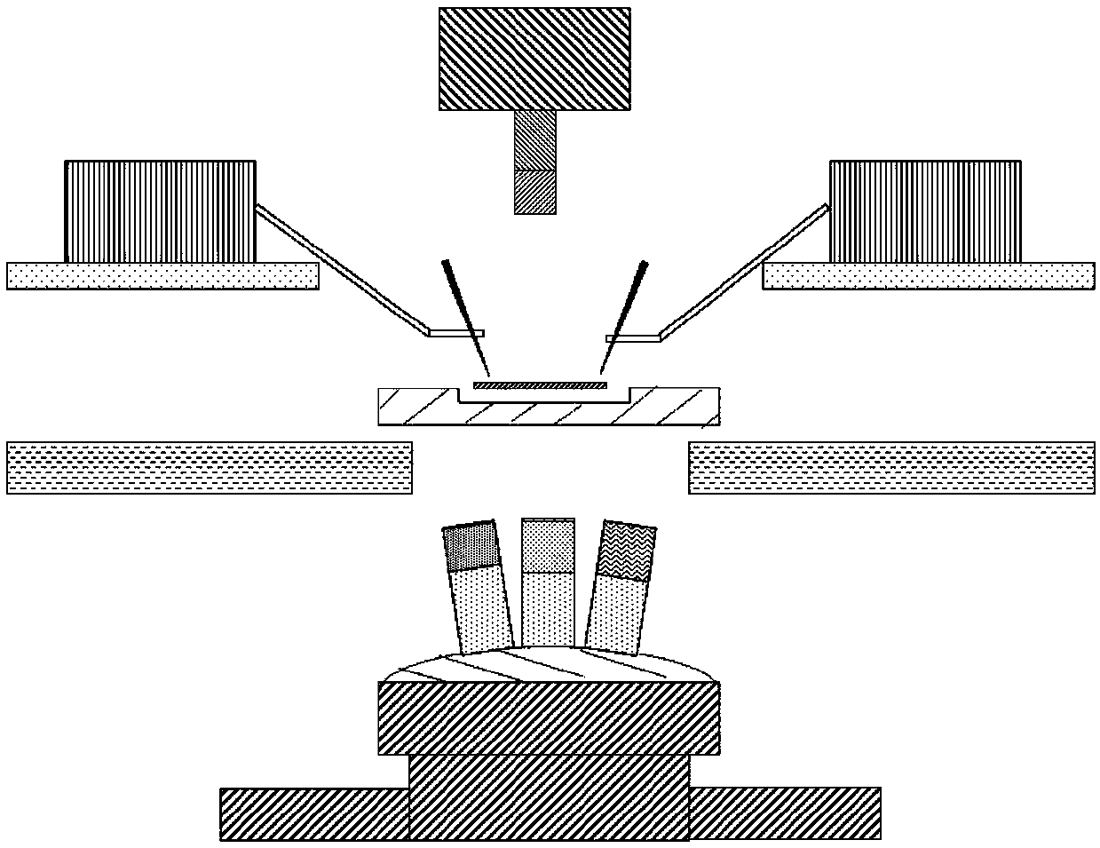 Photon radiation microscope sample holder, testing method and microscope device