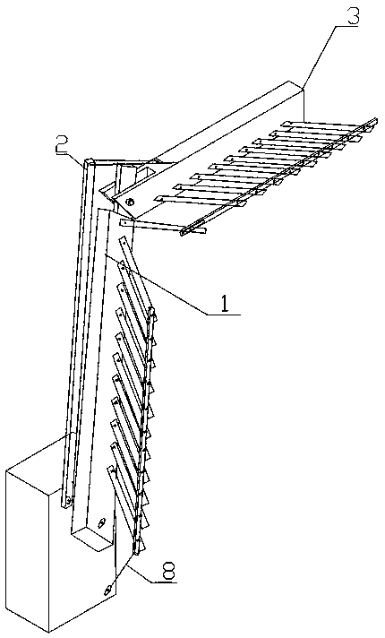 Zigzag barrier road gate rod