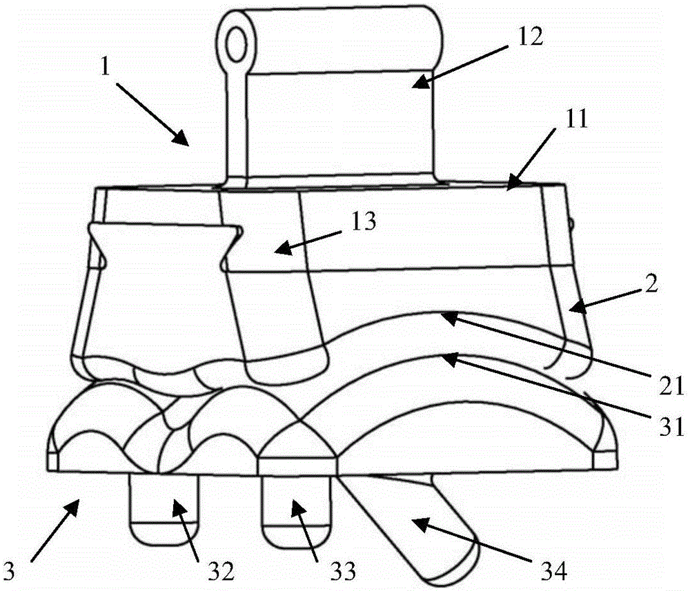 All-organic high molecular material ankle joint prosthesis