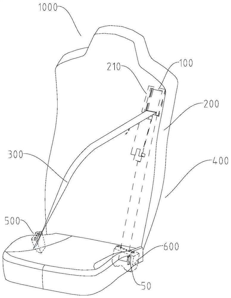 Safety belt height adjusting device, safety belt height adjusting method, seat and vehicle