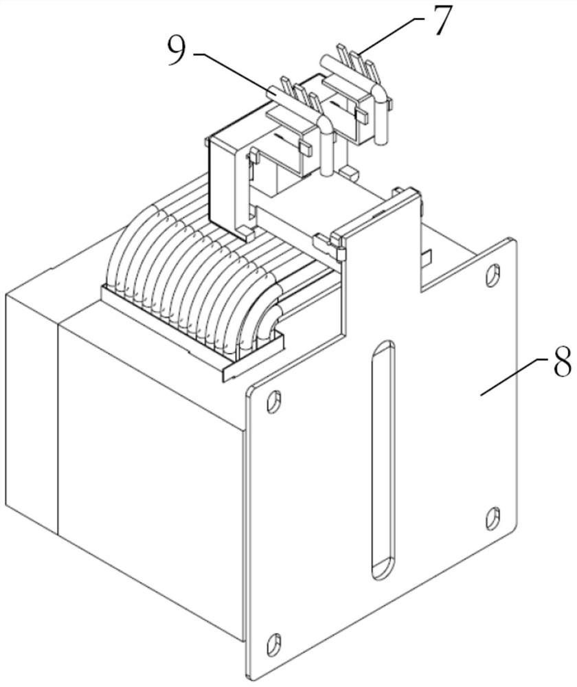 Variable-frequency electric reactor claw terminal crimping device