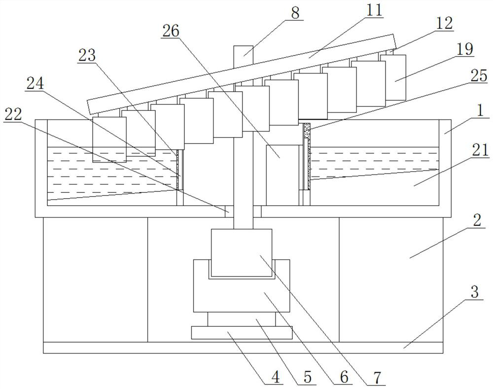 Hanging dyeing machine for fur dyeing