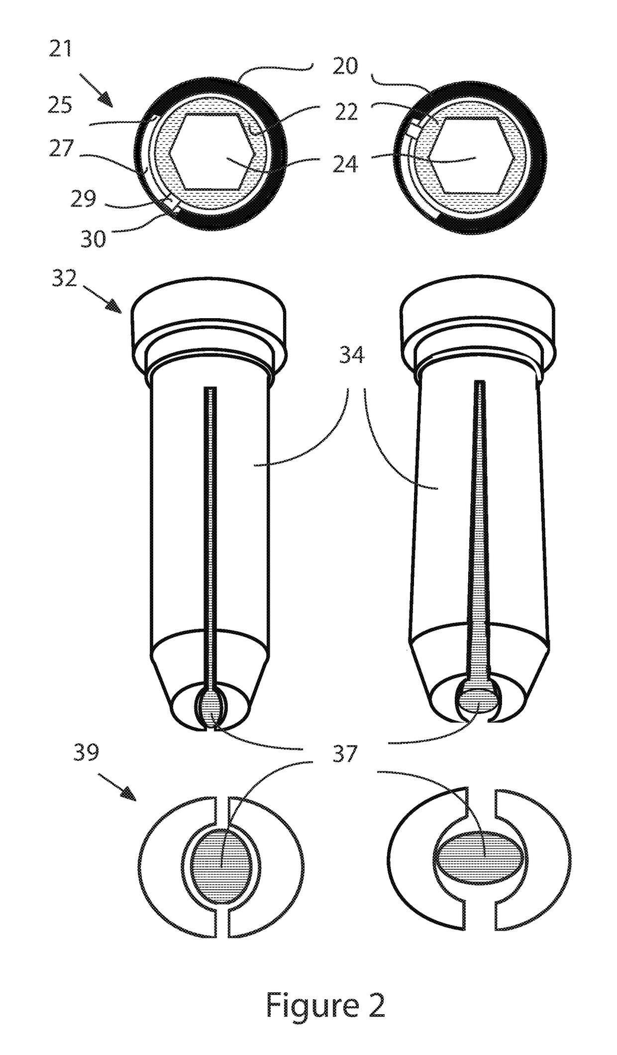 Oval Compression Unit for Interchangeable Golf Grip