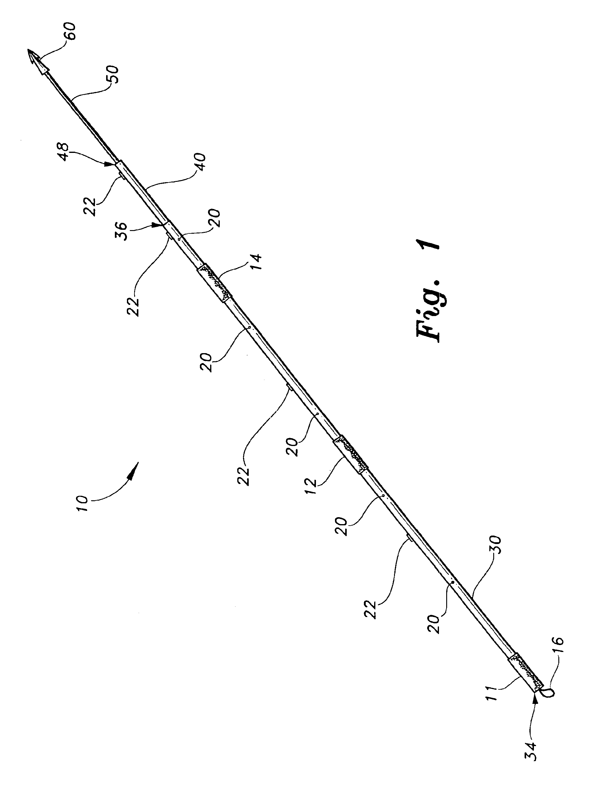 Telescoping fishing harpoon