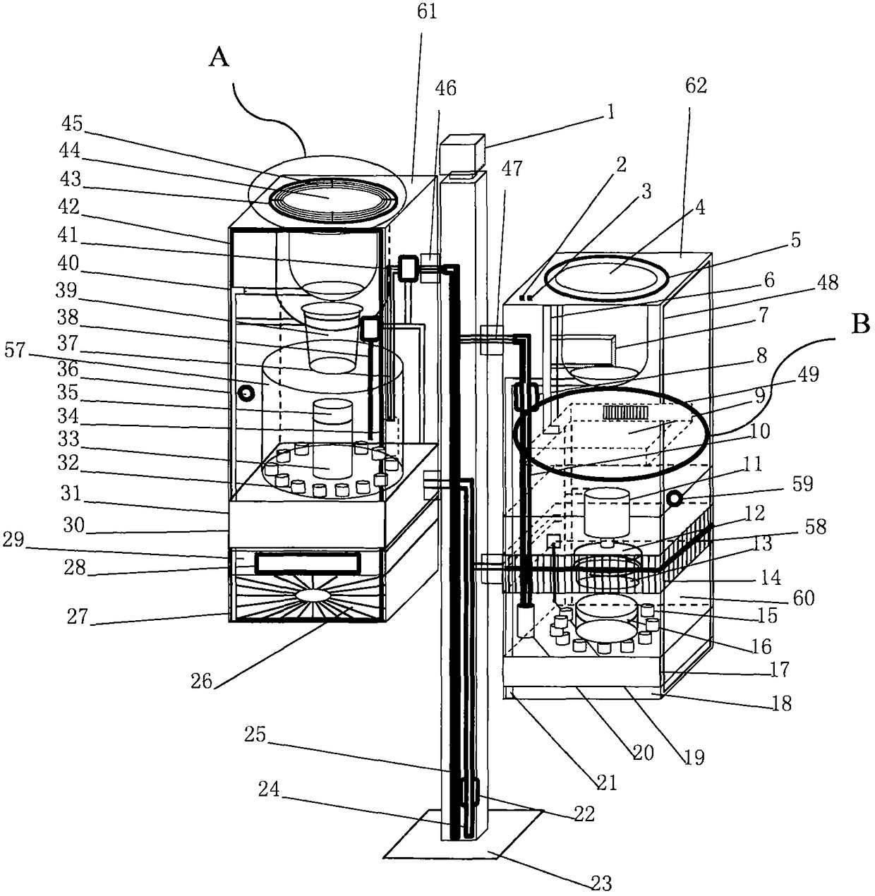 Outdoor flower box type air purification system