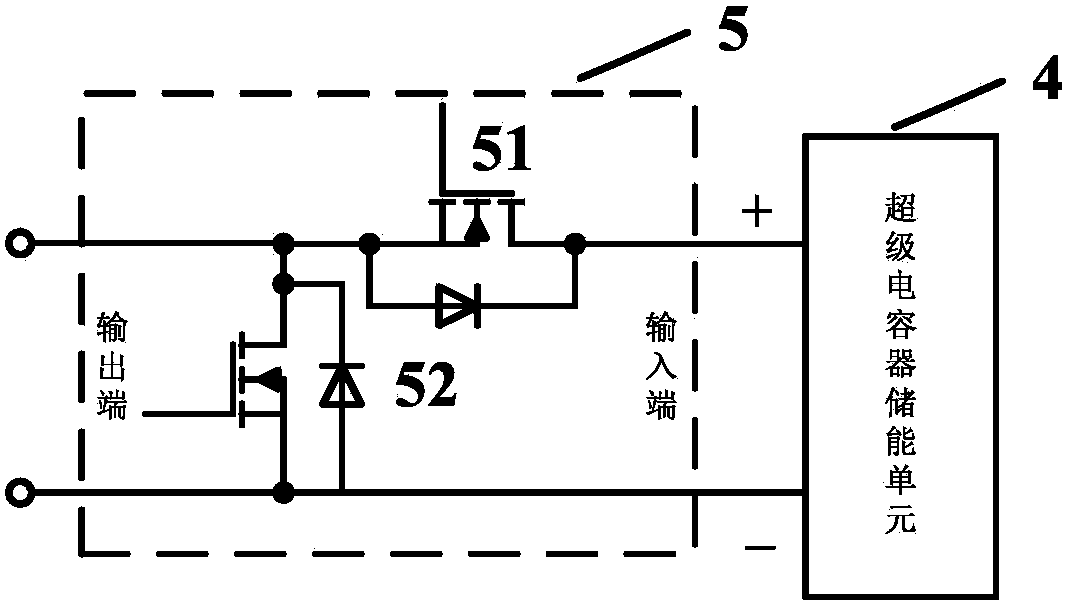 Cascading multi-level super capacitor energy storage system and discharge mode control method