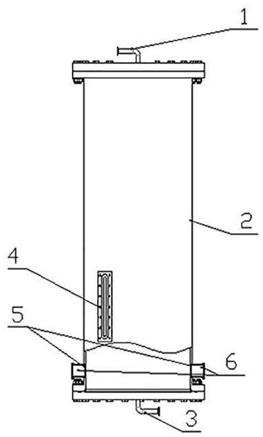 Novel chromatographic column and discharging method