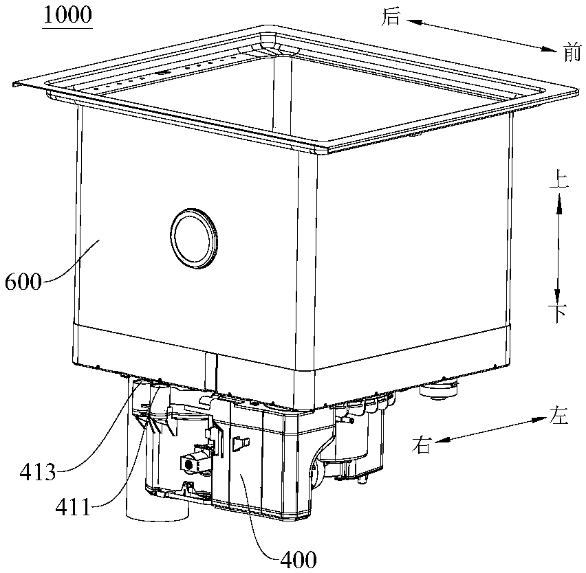 Water sink type dish washing machine