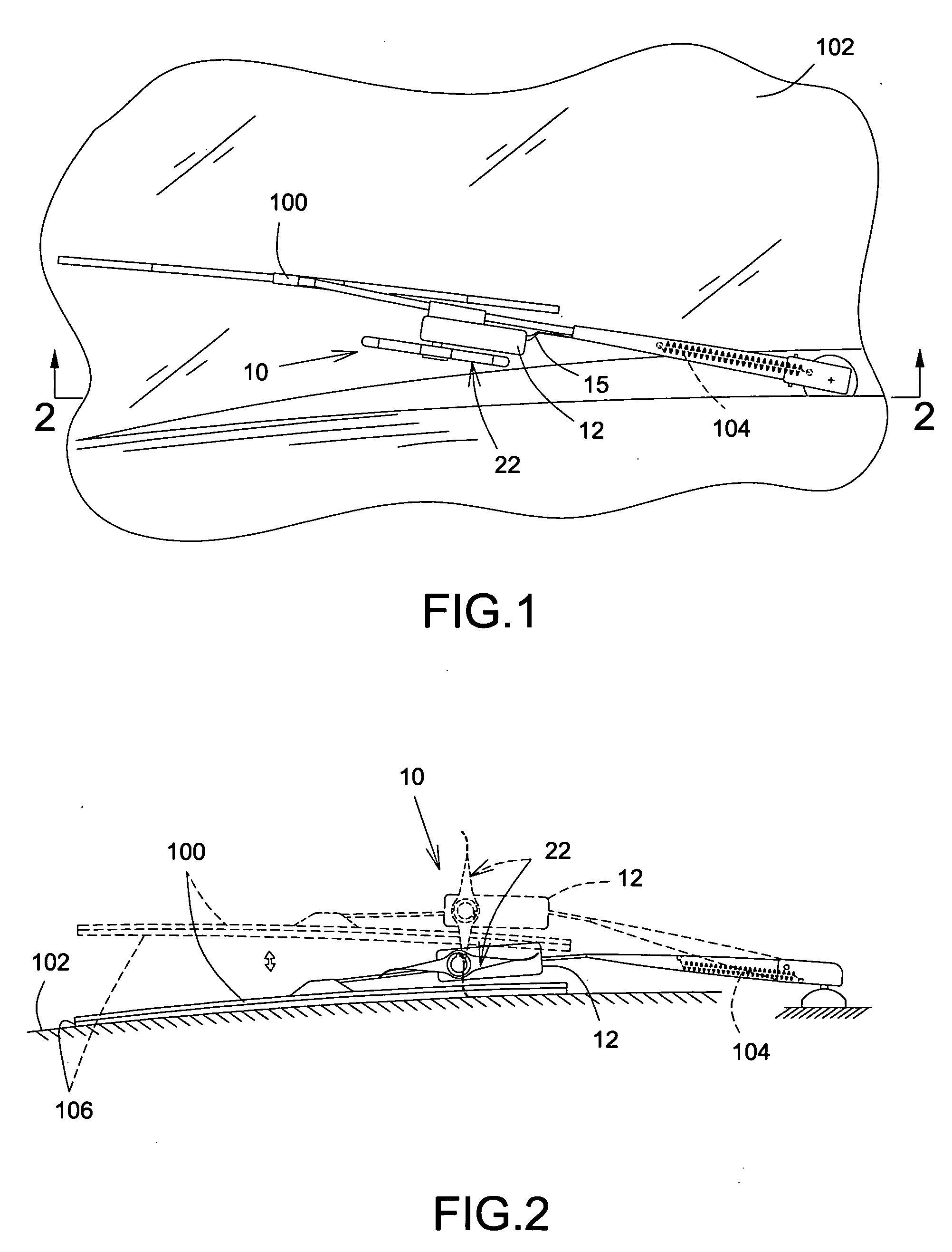 Snow removal and deicing device for windshield wiper