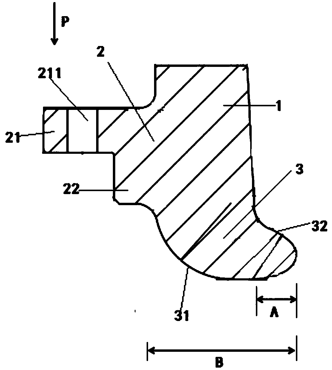 High-strength light wheel rim for railcar and production process thereof