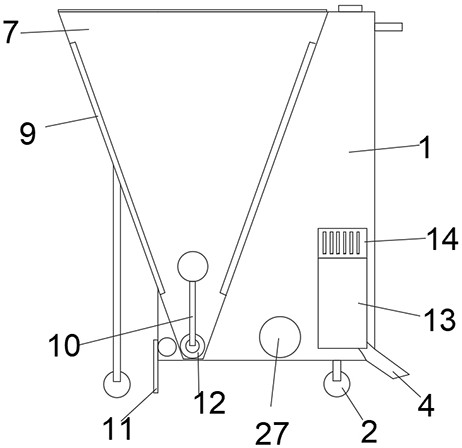 Emulsified asphalt paint coating device and construction method