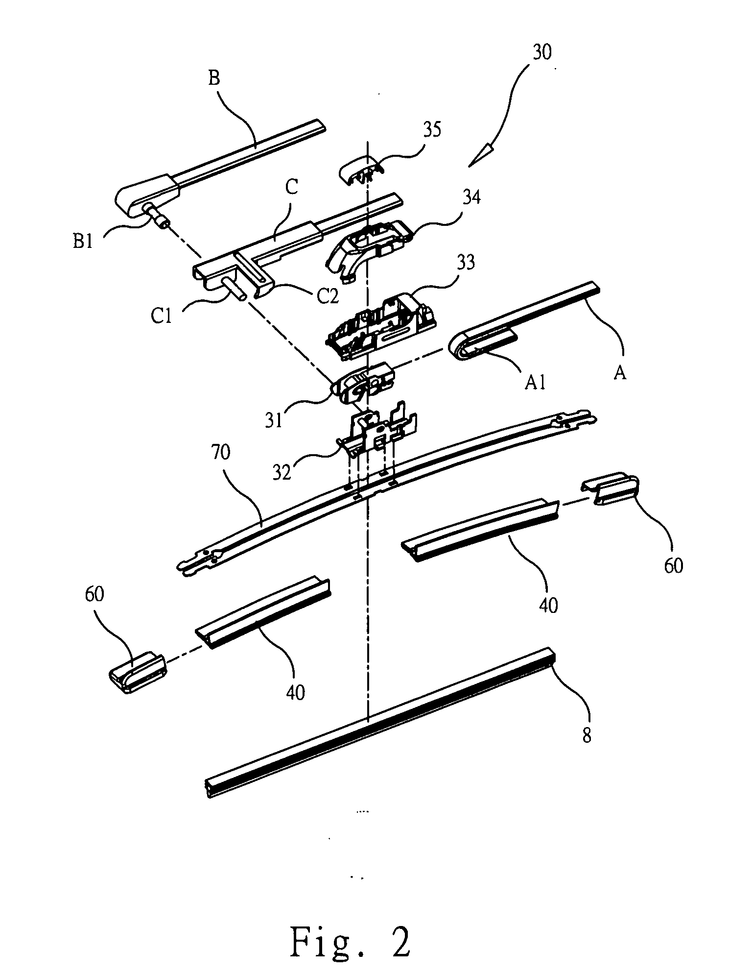 Wiper blade structure