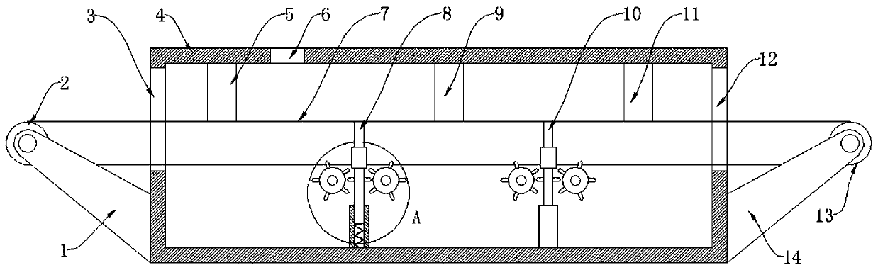 Efficient and continuous sand mixing device of precoated sand