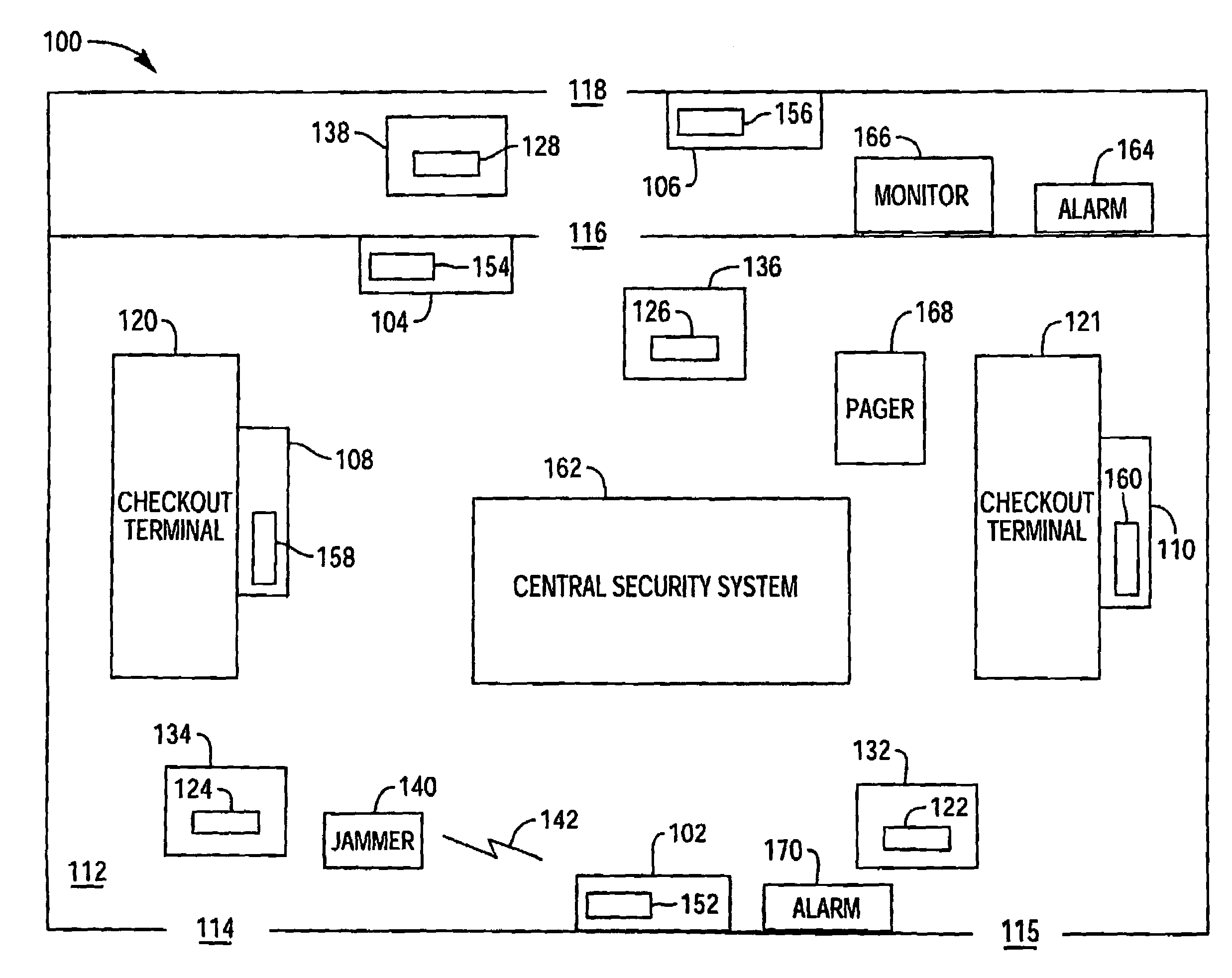 Anti-jamming detector for radio frequency identification systems