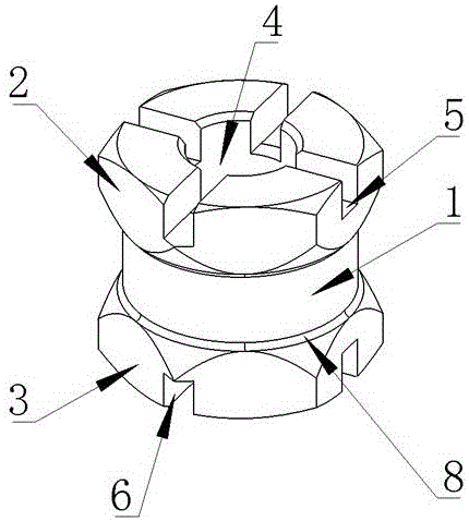 Symmetrical multifunctional nut