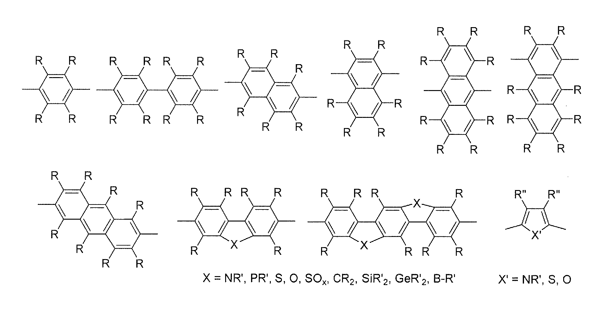 Cathodically coloring yellow soluble electrochromic and light emitting polymers