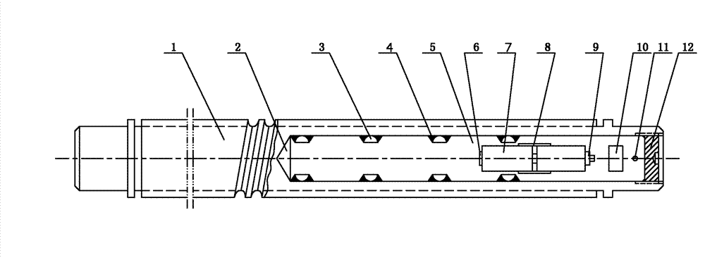 Embedded type multipoint wireless temperature measurement method of guide screw