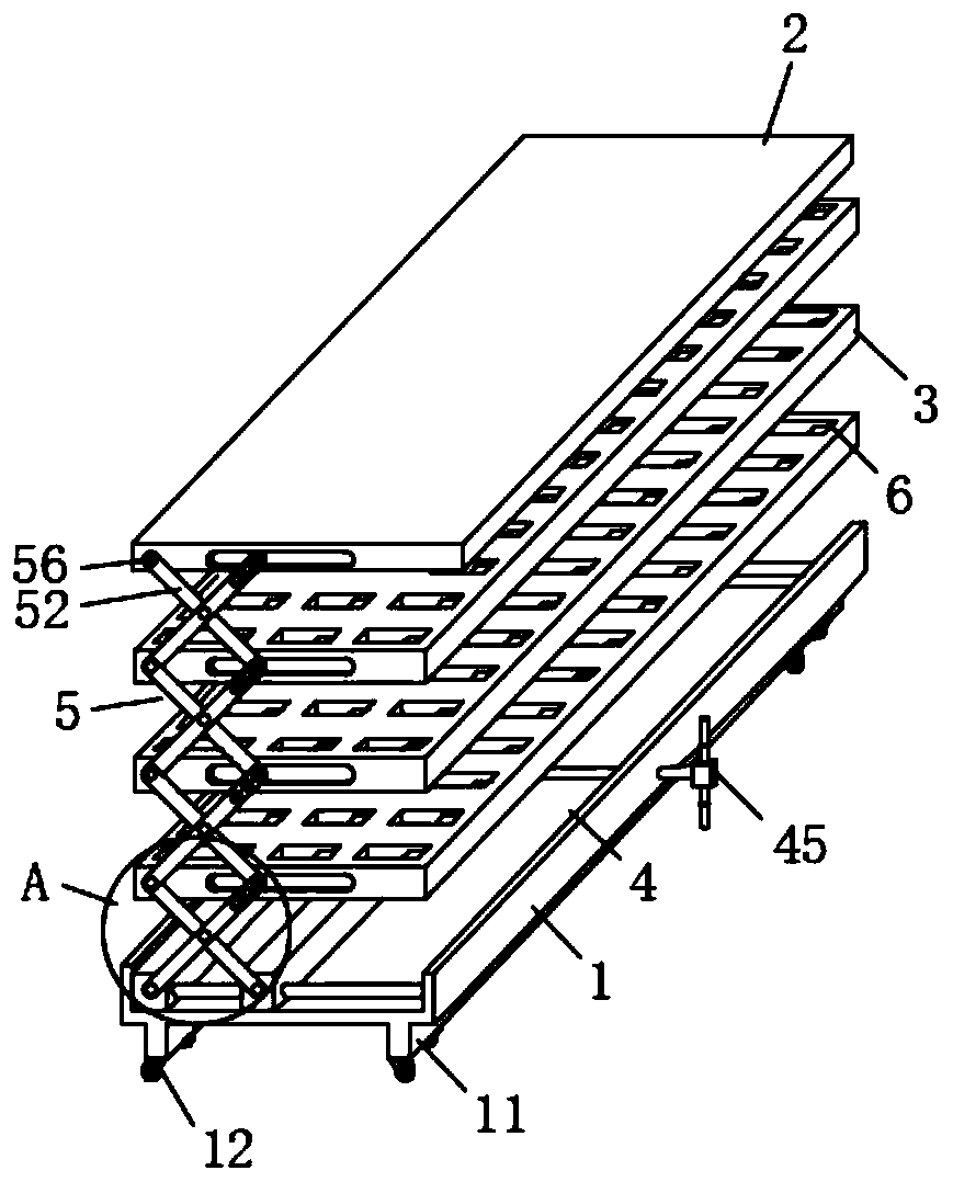 Shoe production storage transfer device