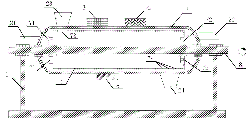 Thermal desorption heating device for oily soil restoration