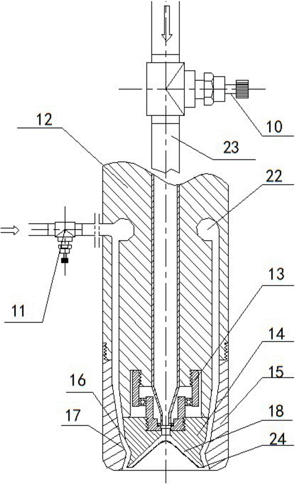 A self-rotating electrospinning device assisted by high-pressure airflow