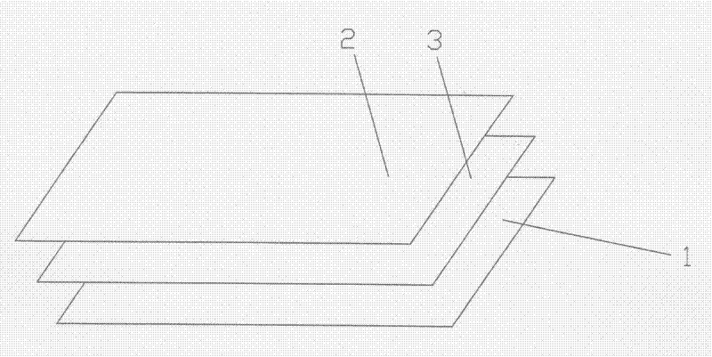 Three-layered composite chitin non-woven fabric, and preparation method and application thereof