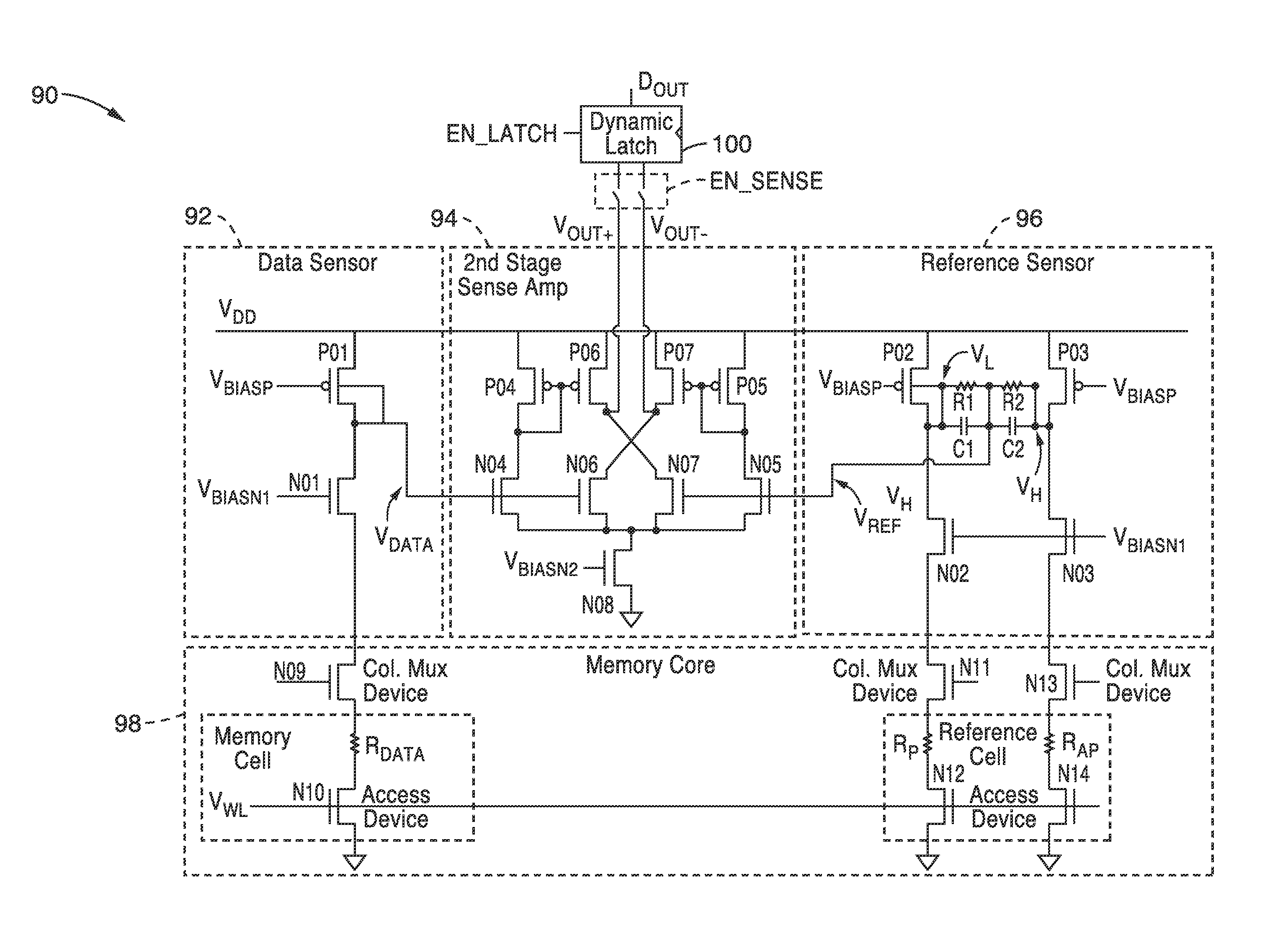 Body voltage sensing based short pulse reading circuit