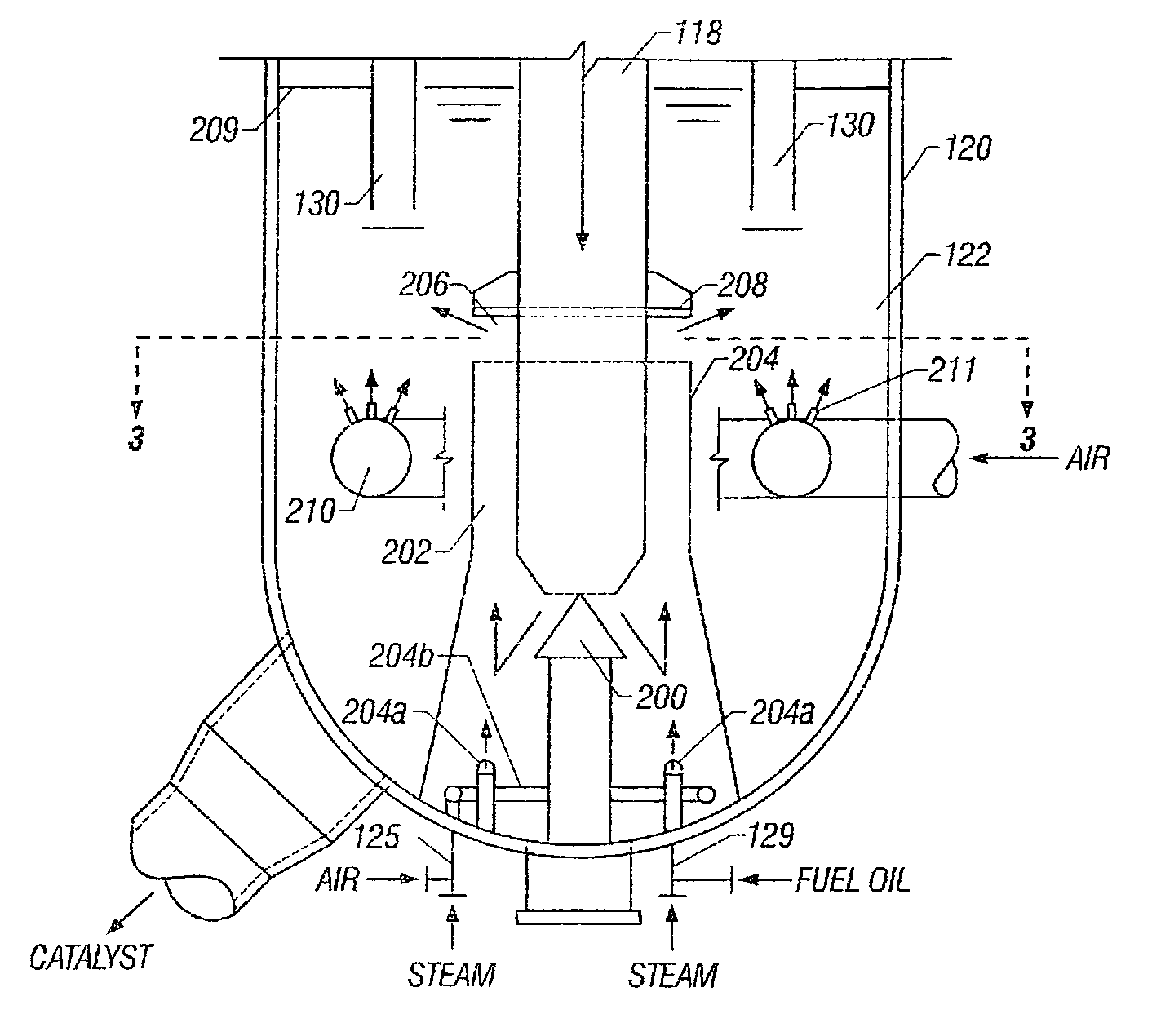 Catalyst regenerator with a centerwell