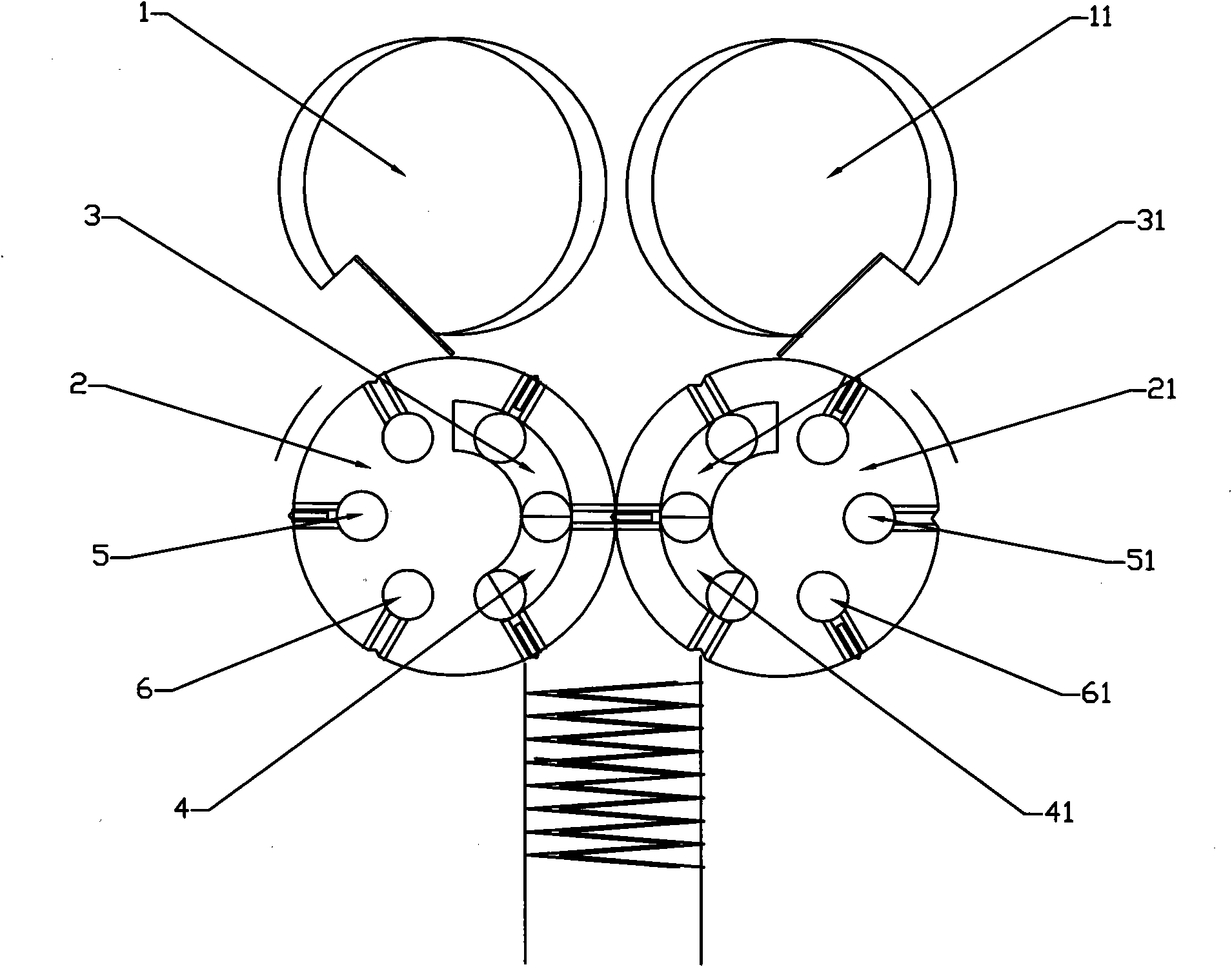 Paper suction method of folder for V-shaped box drawing type facial tissues and paper suction device using in same