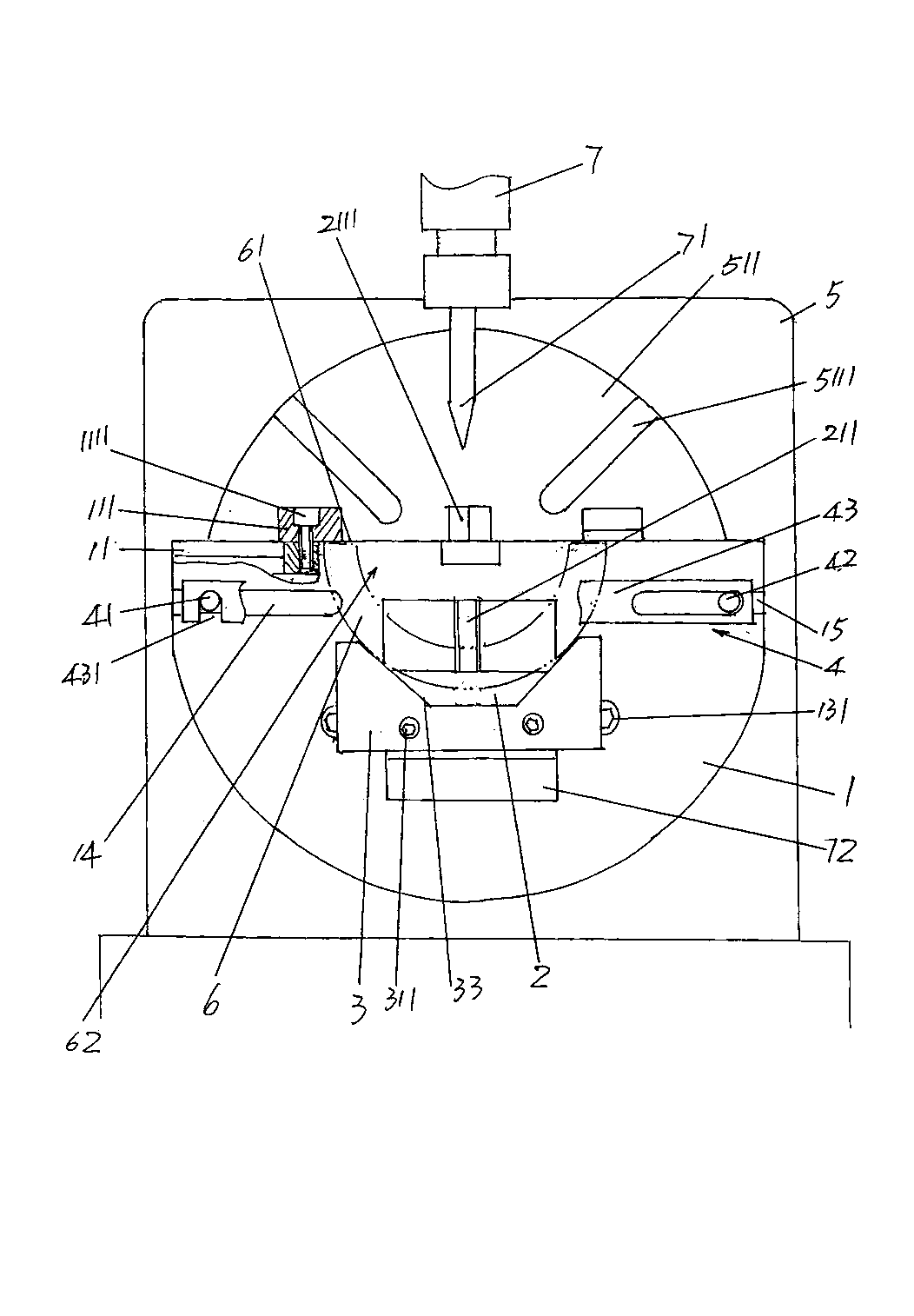 Fixture structure for glass mould machining