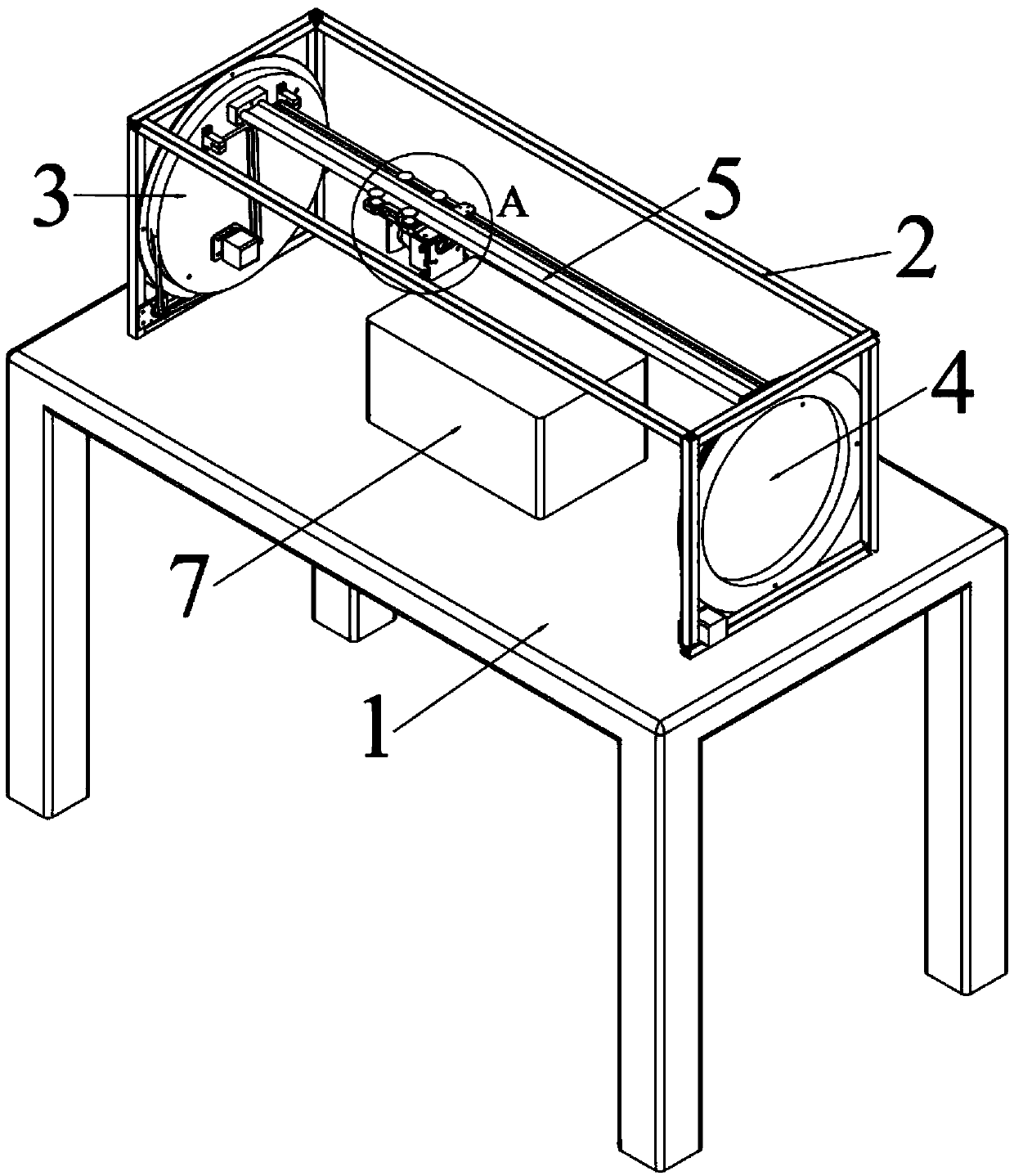 Three-dimensional laser scanning device applied to plant potting and scanning method thereof