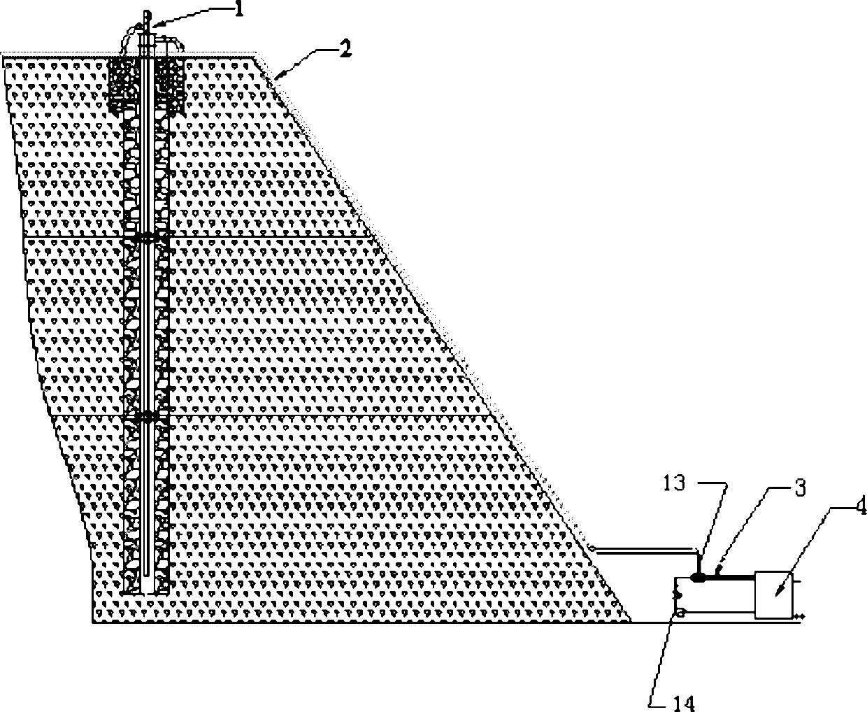 Venturi self-circulation negative-pressure drainage system of refuse landfill