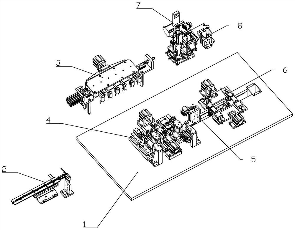 Multifunctional forming device for processing thin-film capacitor and pin processing method