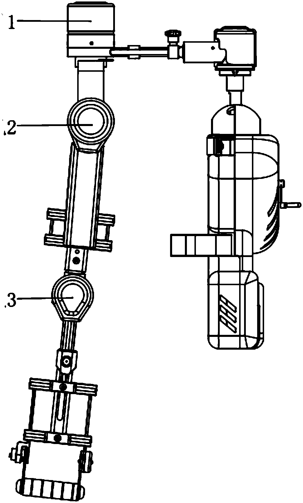 Upper limb external skeleton robot based on wheelchair