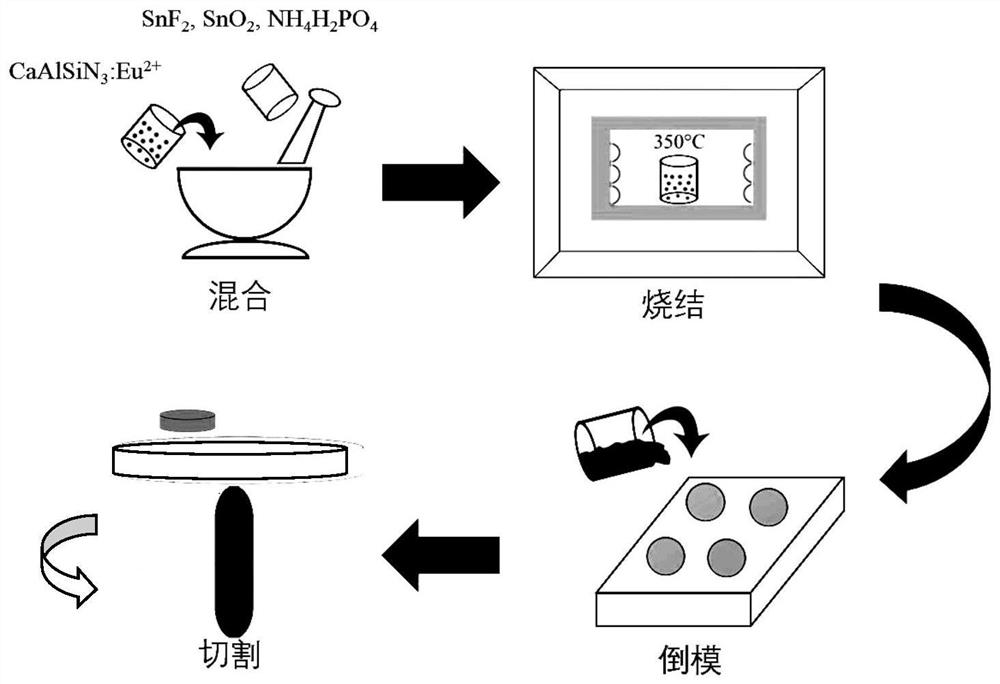 Red and blue light glass ceramic light conversion component, preparation method and plant lamp