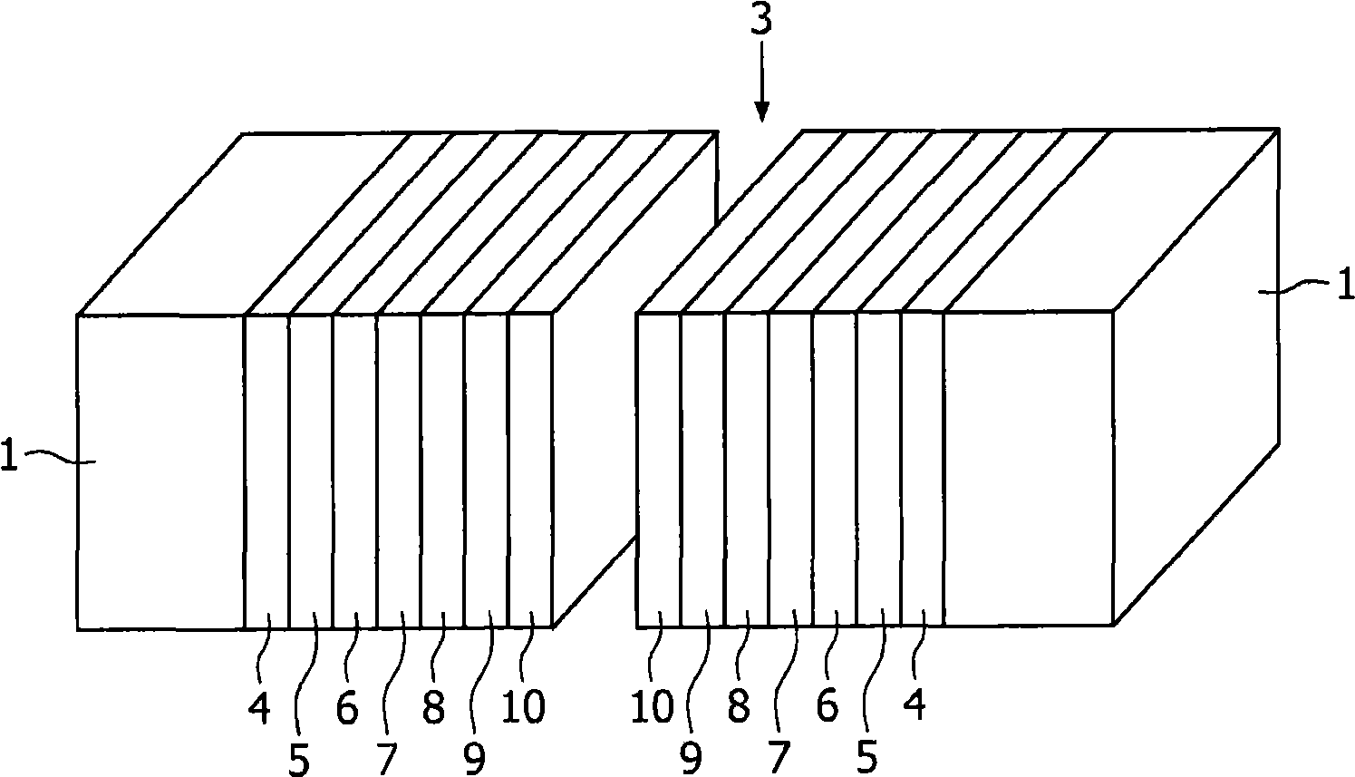 Solid-state structure comprising a battery and a variable capacitor having a capacitance which is controlled by the state-of charge of the battery