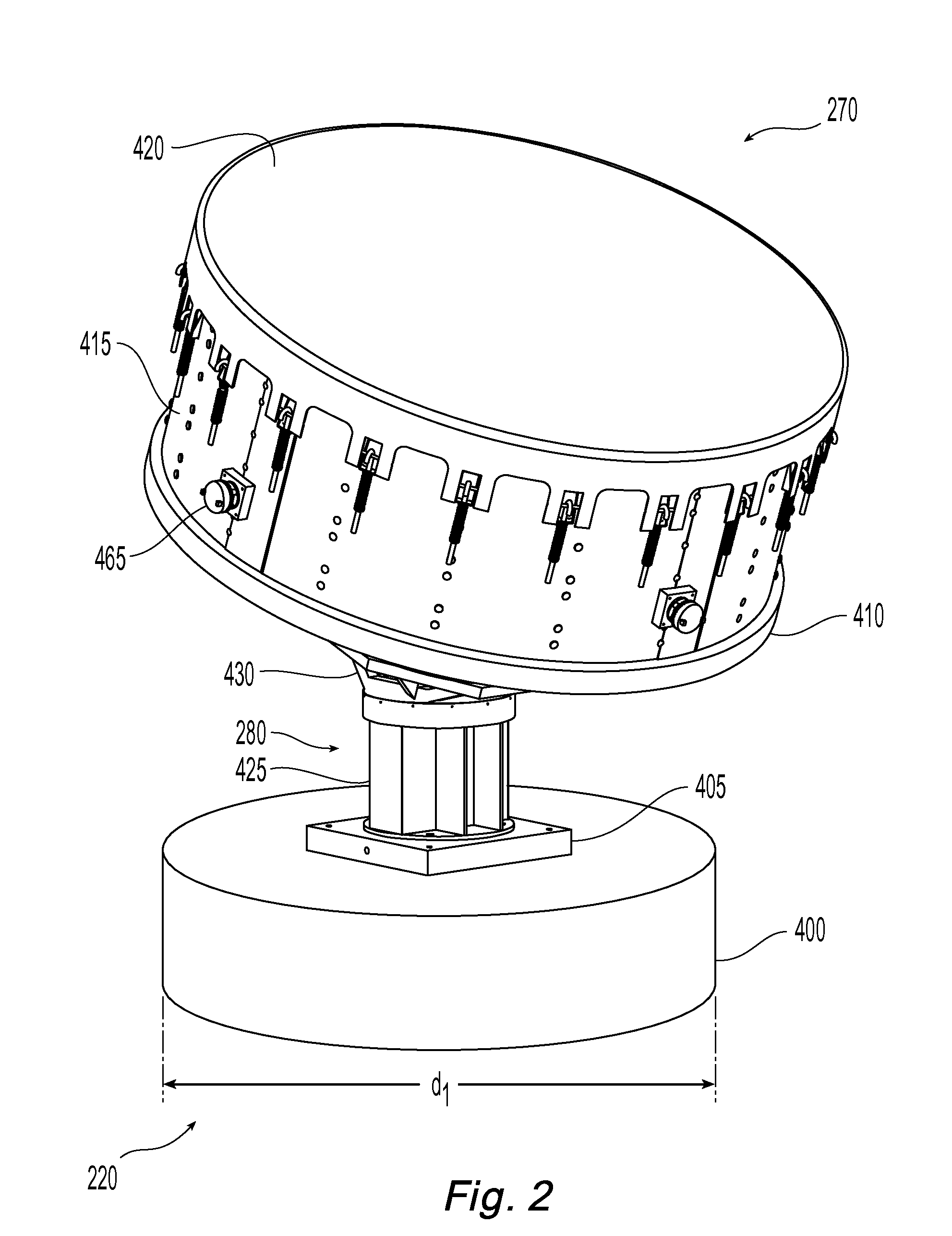 Rotational parabolic antenna with various feed configurations