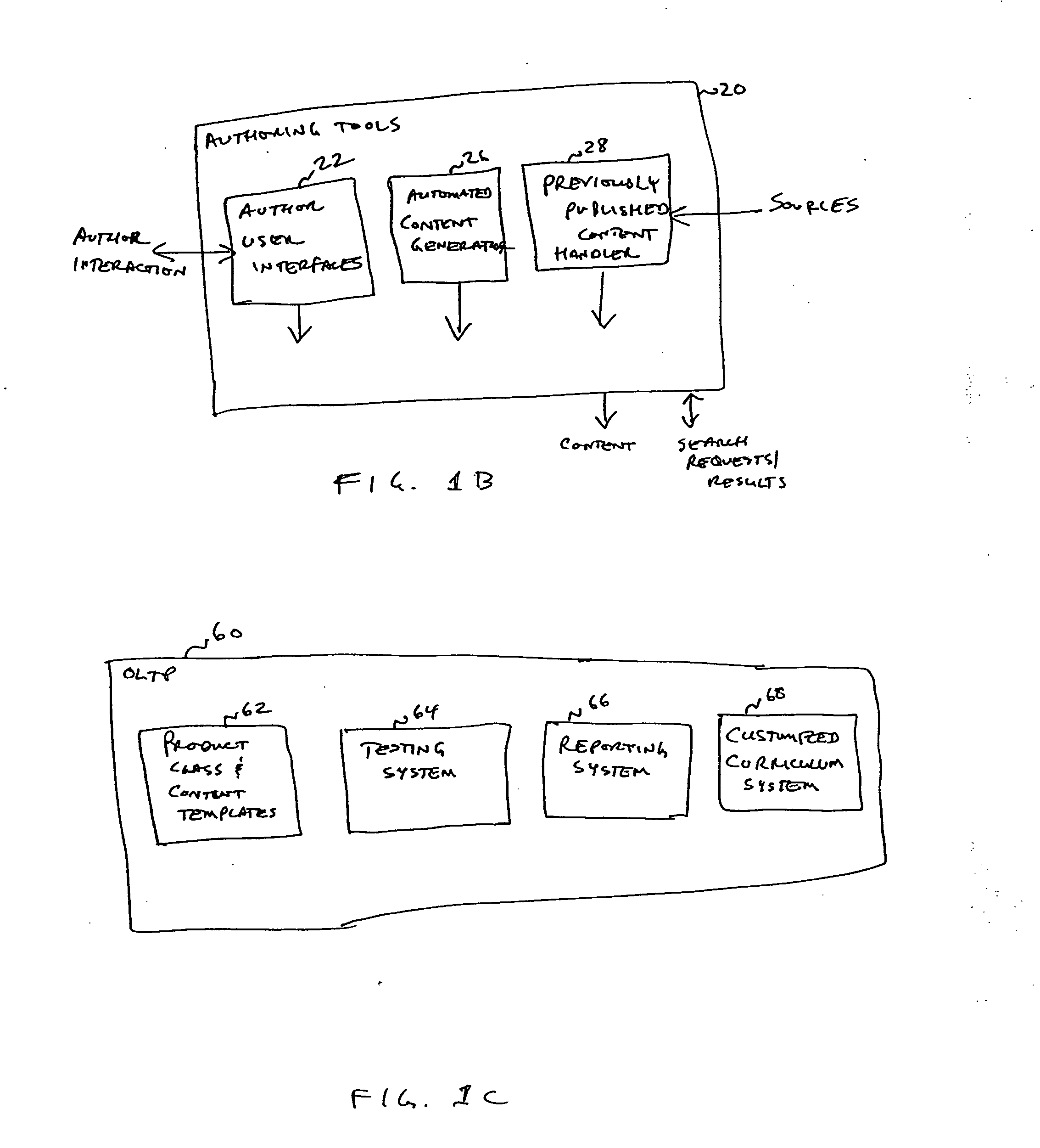 Online curriculum handling system including content assembly from structured storage of reusable components