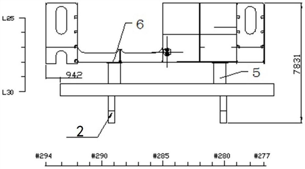 Shelving and transporting method for special sections of dual-fuel large container ship