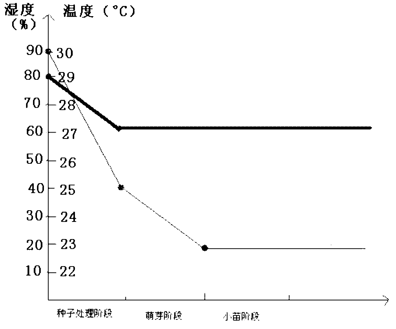 Method and system for breeding plant seedlings under compound induction of magnetic field and electric field