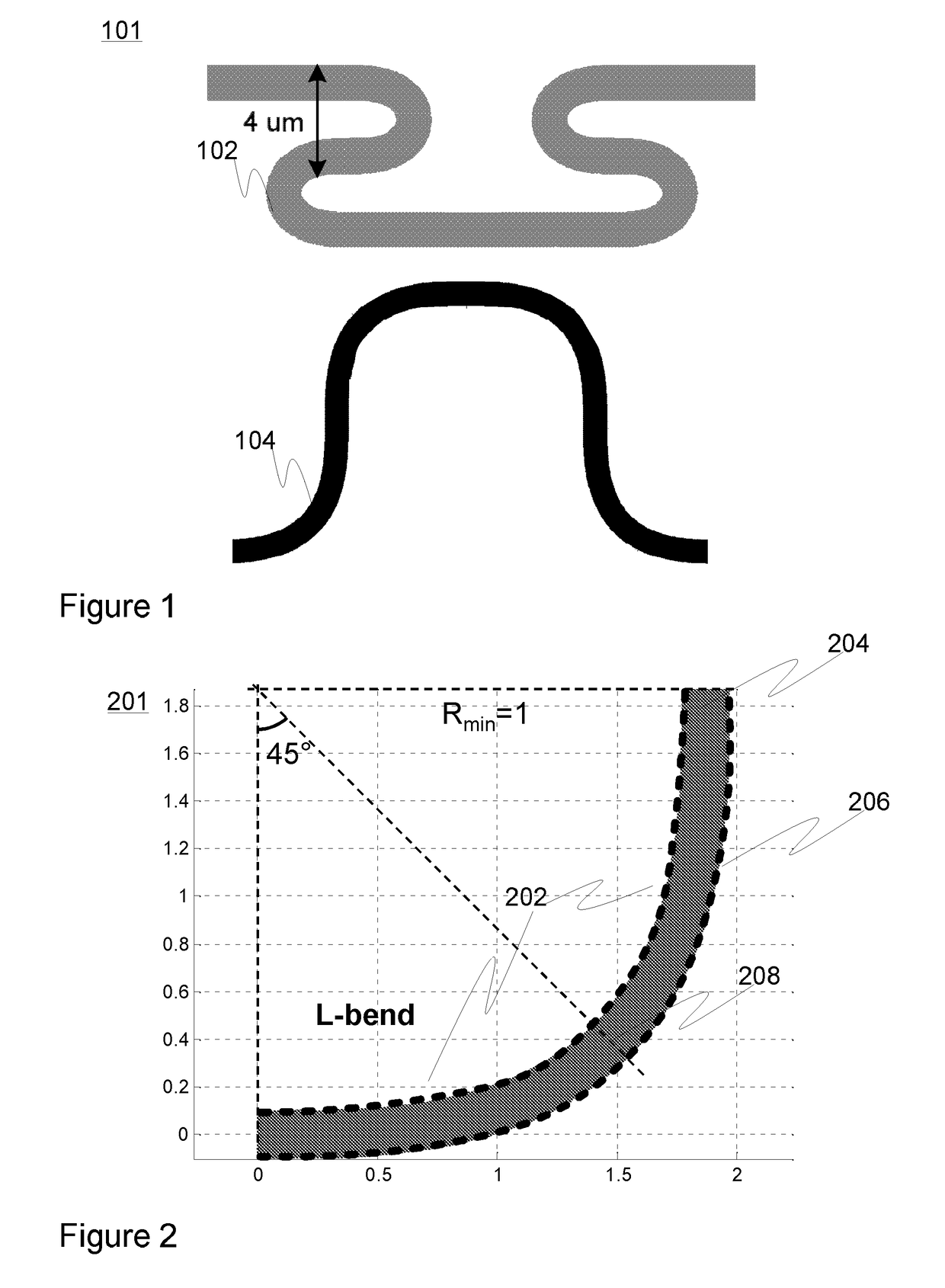 Bent optical waveguide