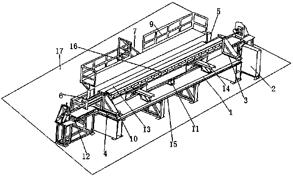 Automatic building PC component beam column mould system