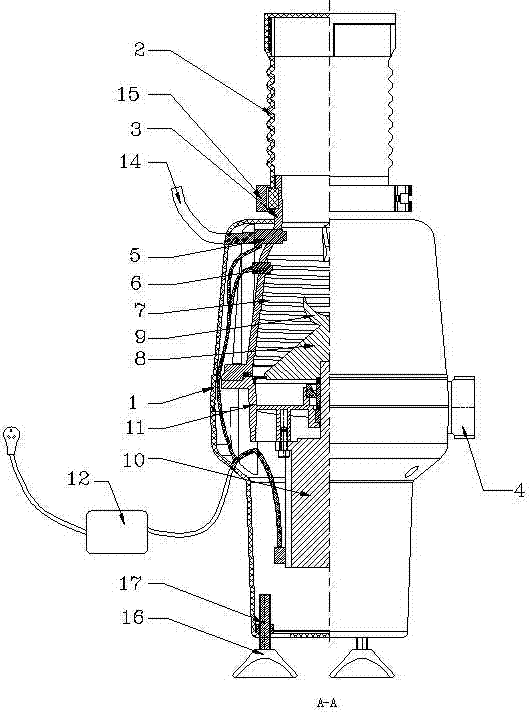 Kitchen garbage treating machine