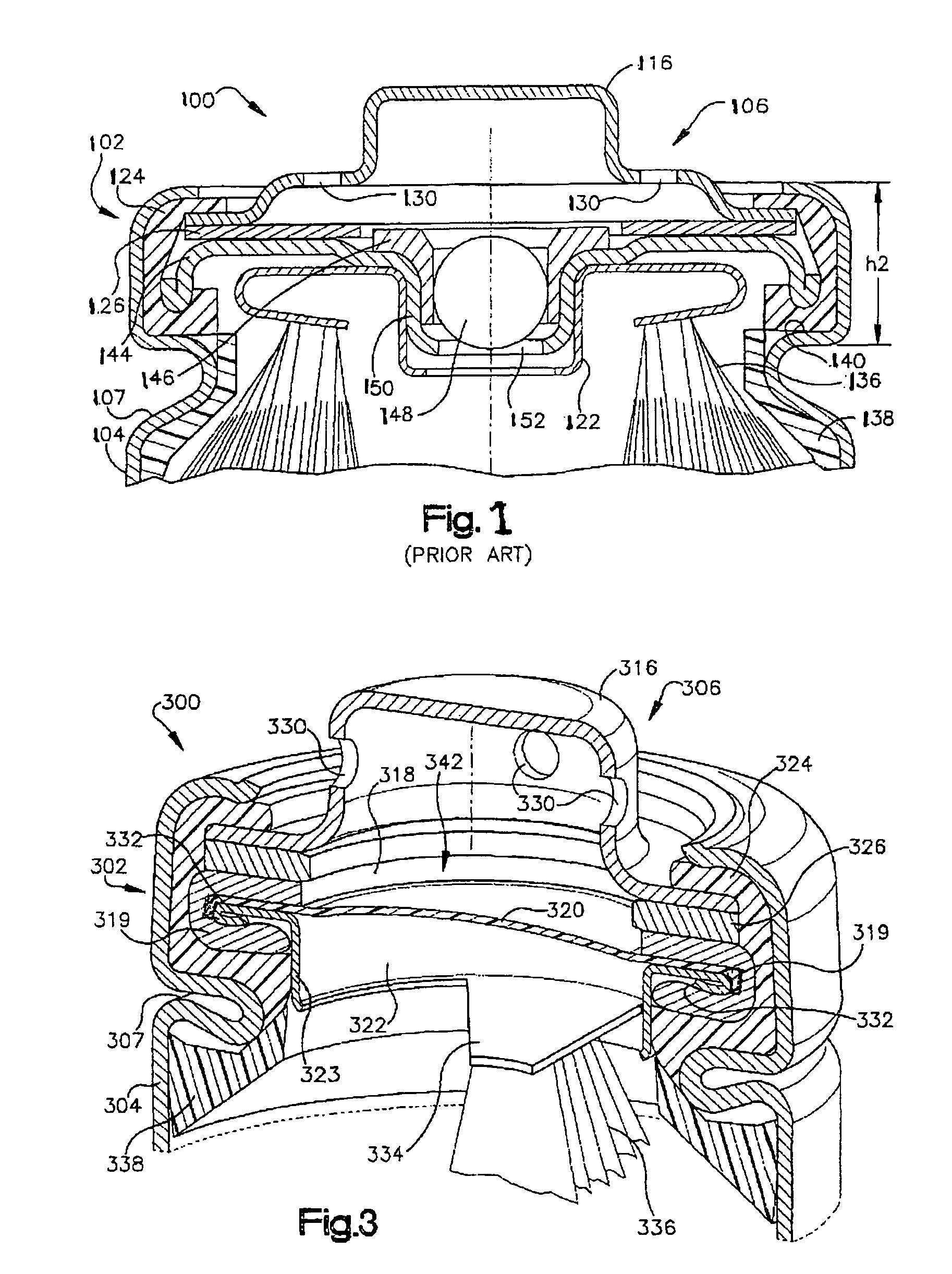 Closure vent seal and assembly