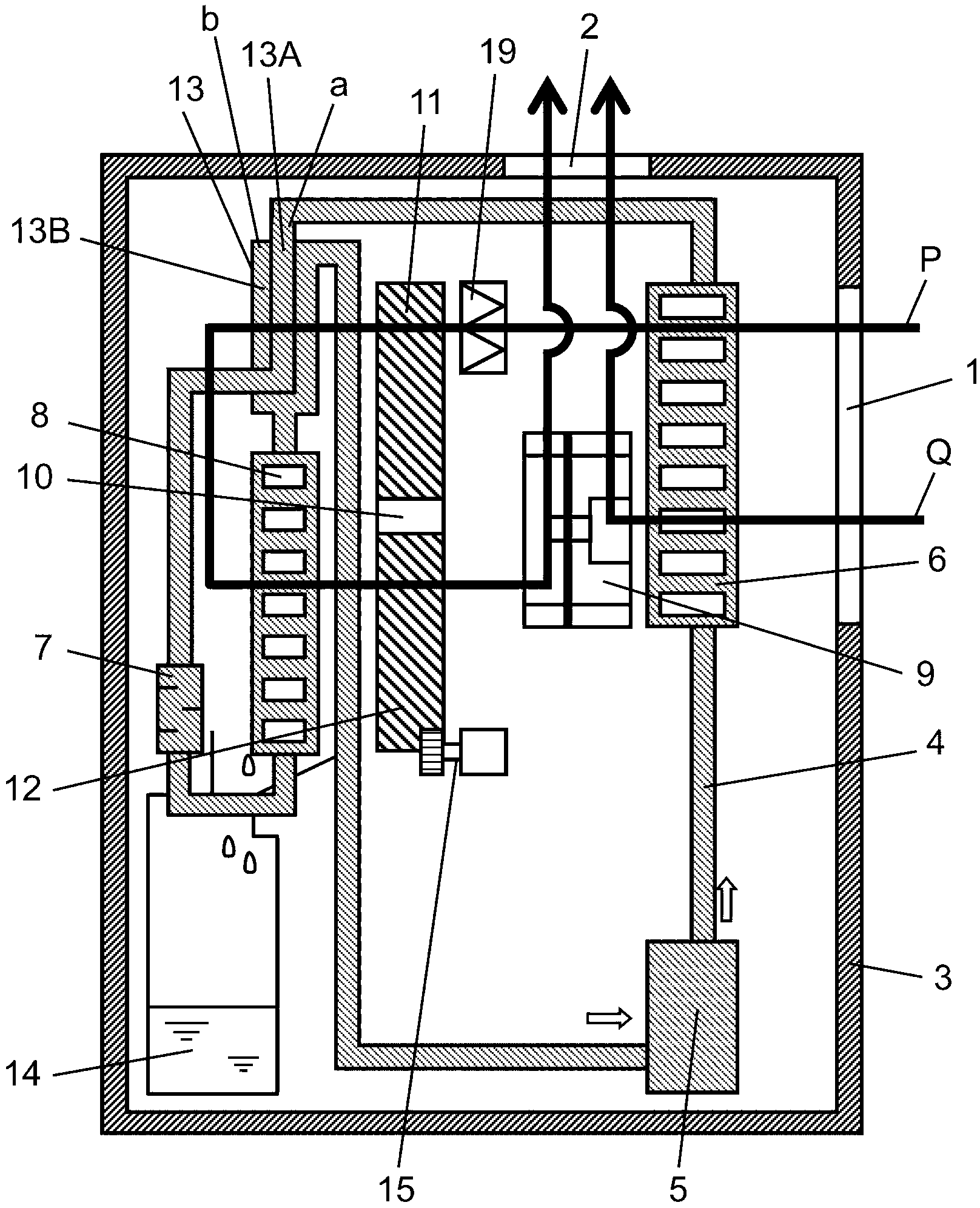 Dehumidifying device