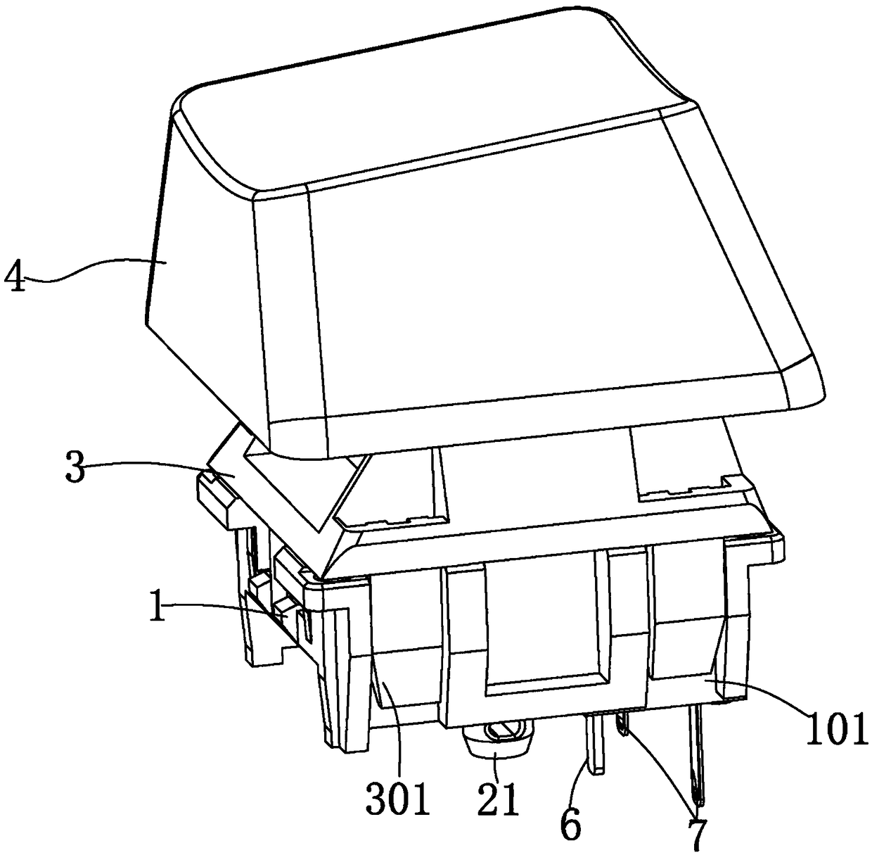 Dual-contact mechanical keyboard switch