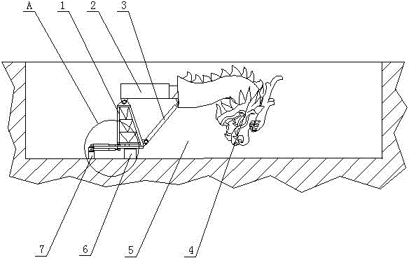 Underwater dragon jumping landscape device