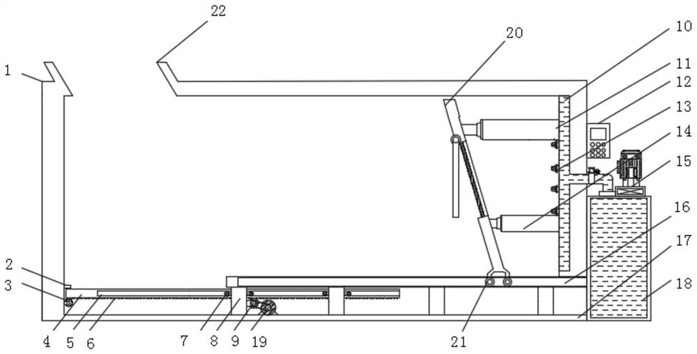 Automatic garbage compression device for electric garbage truck