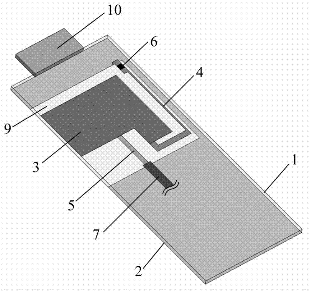 Broadband wireless data card antenna