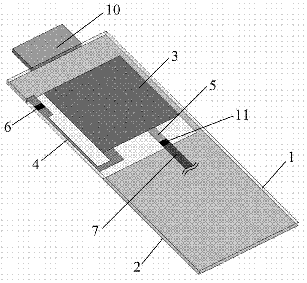 Broadband wireless data card antenna