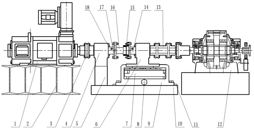 High-bearing-precision adjustable floating spline comprehensive test bench and test method